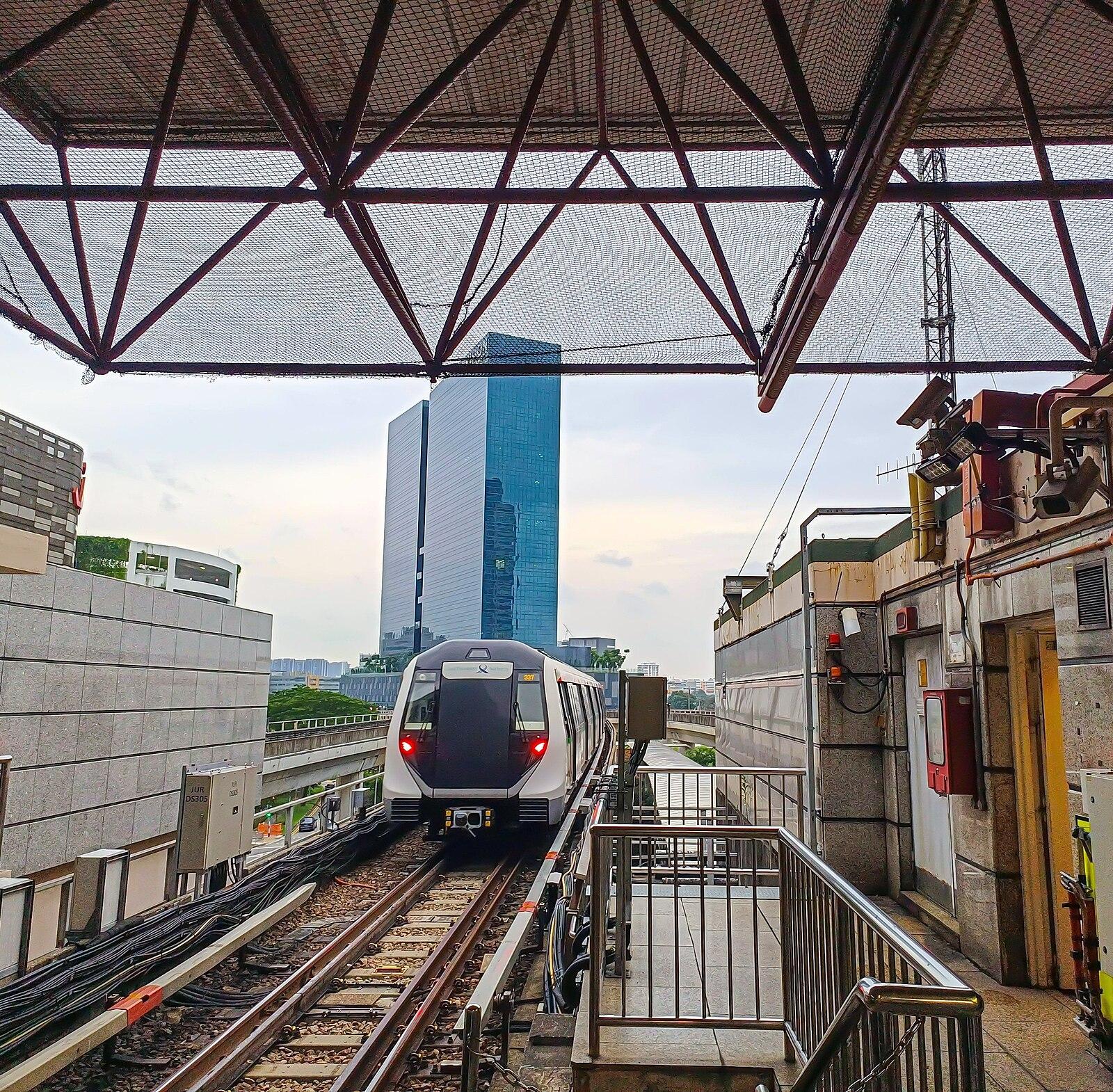 Train Leaving Jurong East MRT Station 202406